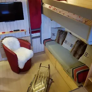De Skieur Entièrement équipée La Tiny Princesse Rouge Appartement Megève